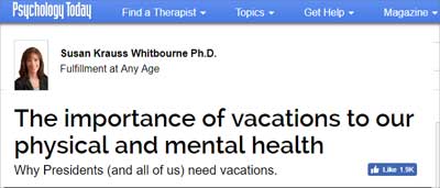 Vacations equal good health